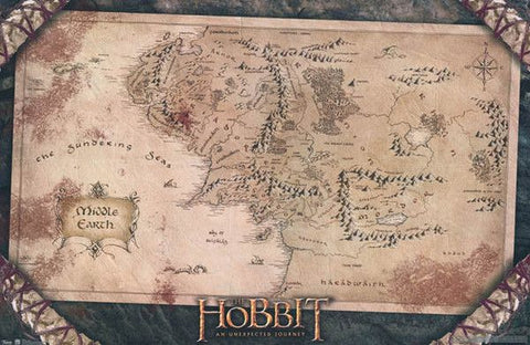 The Hobbit Middle Earth Map